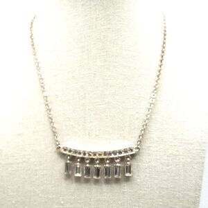 Napier Vintage 90s Square Cut Rhinestone Necklace
